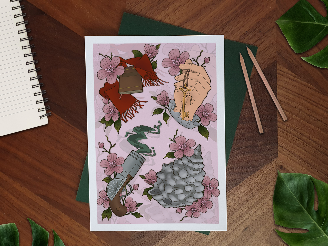 BloodAndBlossom - AOT Inspired Soldier Anime/Manga Art Print ~ A5/A4 AOT Anime Art Print, Front Side
