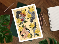 SD Inspired Konbini Anime/Manga Art Print ~ A5/A4