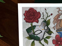 BloodAndBlossom - ACOTAR Inspired Romantasy Bookish Art Print ~ A5/A4 ACOTAR Bookish Art Print, Close Up 2