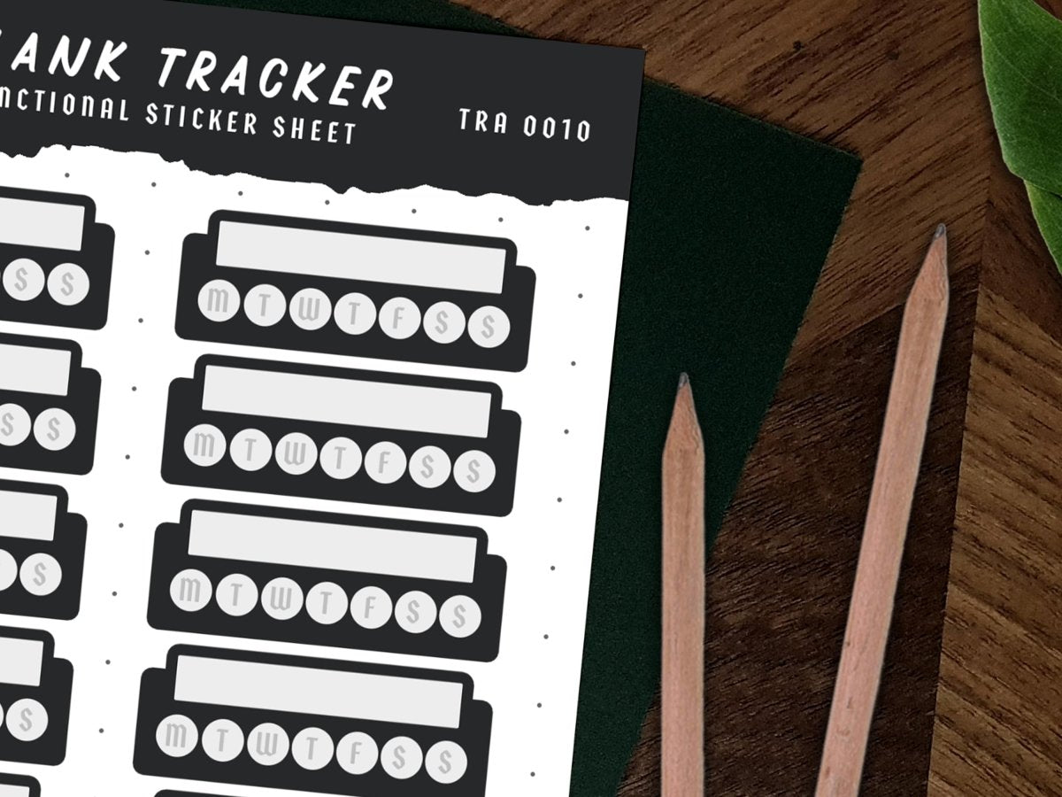 BloodAndBlossom - Blank Tracker Sticker Sheet ~ Functional Stickers ~ Weekly Journaling Supplies Weekly Blank Functional Tracker Sticker Sheets Details 2